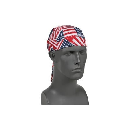 Ergodyne Ergodyne Chill-Its 6615 High-Performance Dew Rag, Stars/Stripes, One Size 12477
